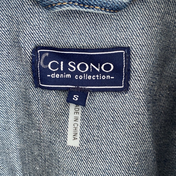 NWT scarf lined jean jacket - Picture 2 of 5